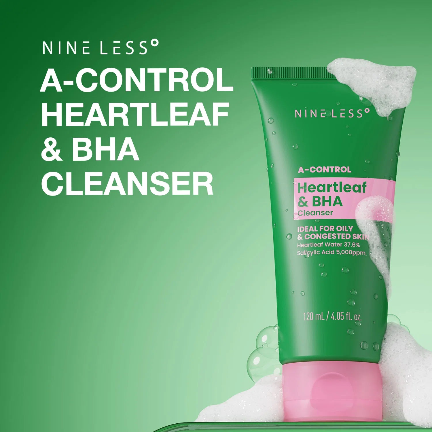 A-Control Heartleaf & BHA Foam Cleanser - 120ml