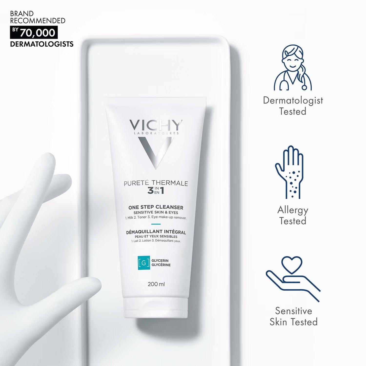 VICHY Pureté Thermale 3-in-1 One Step Cleanser 200ml