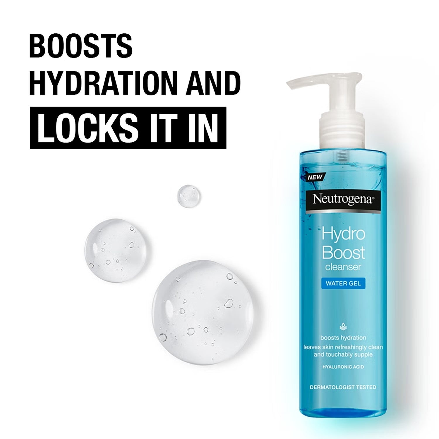 Neutrogena Hydro Boost Water Gel Facial Cleanser for Dry or Dehydrated Skin 200ml