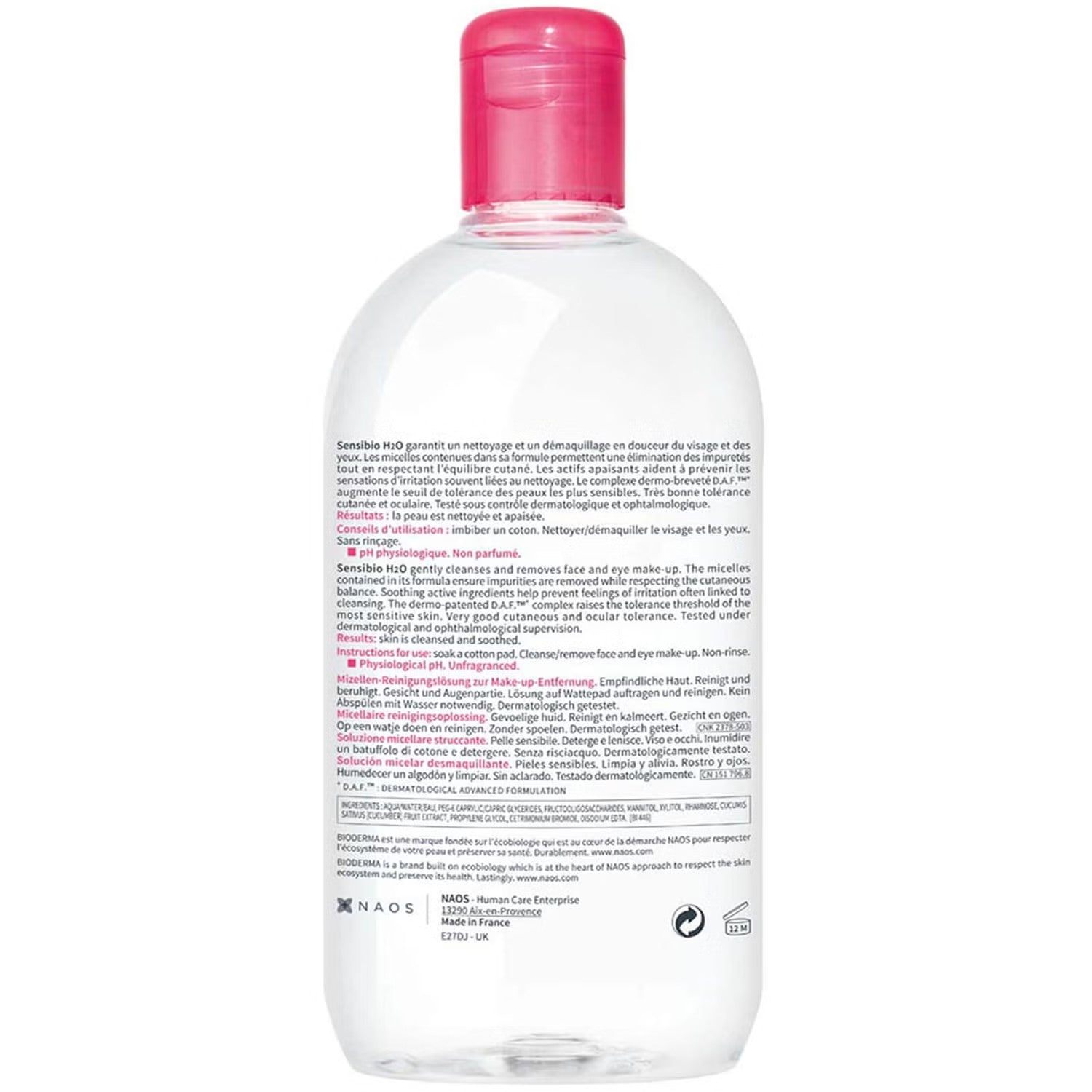 Bioderma Sensibio Cleansing Micellar Water Sensitive Skin 500ml