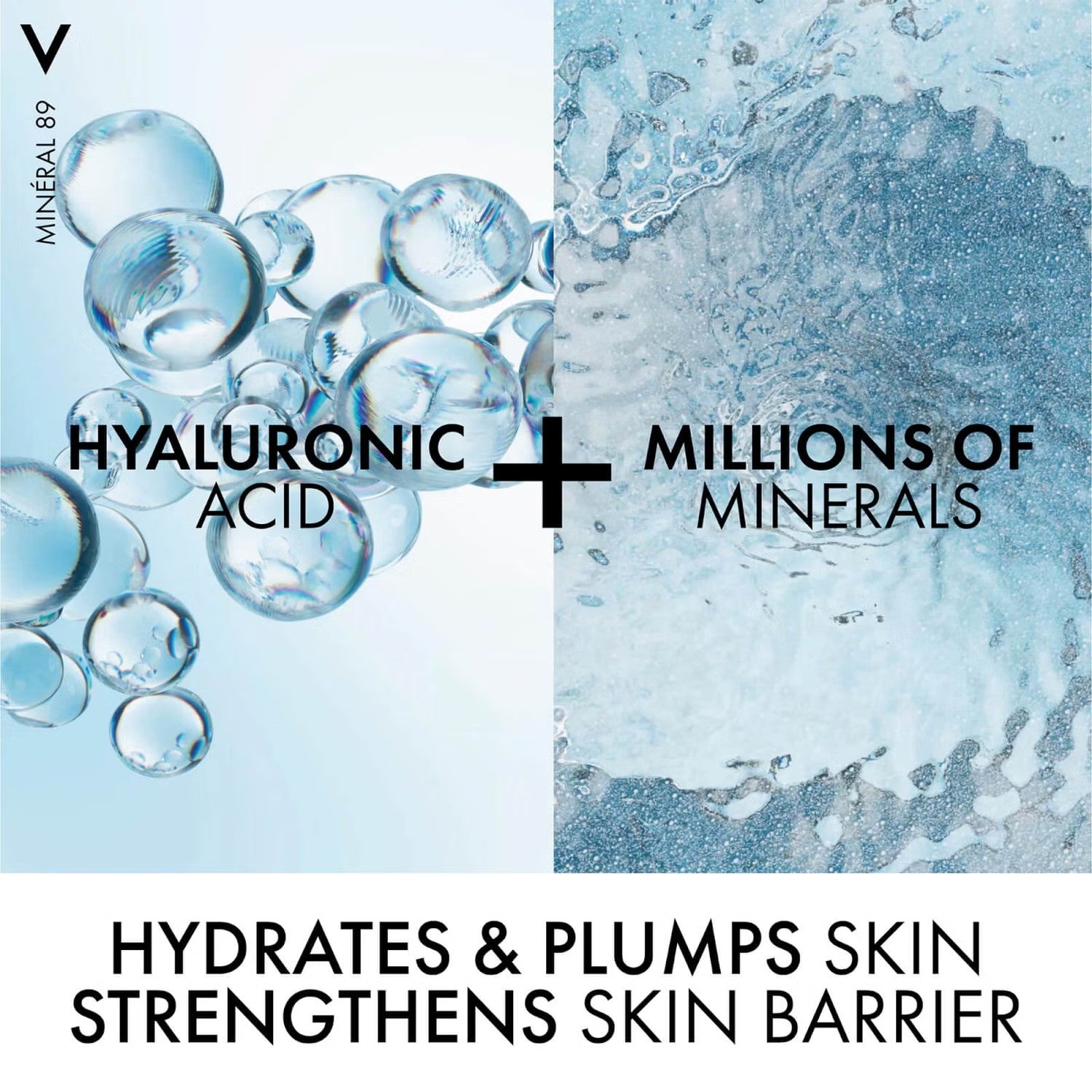 VICHY Minéral 89 Hyaluronic Acid Hydrating Serum - Hypoallergenic, for All Skin Types 75ml