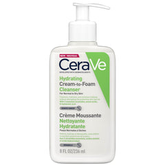 CeraVe Hydrating Cream-to-Foam Cleanser with Amino Acids for Normal to Dry Skin 236ml