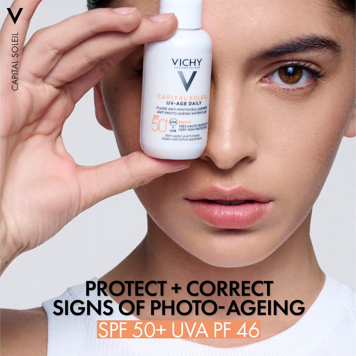 VICHY Capital Soleil UV Age Daily SPF 50+ Invisible Sun Cream with Niacinamide 40ml