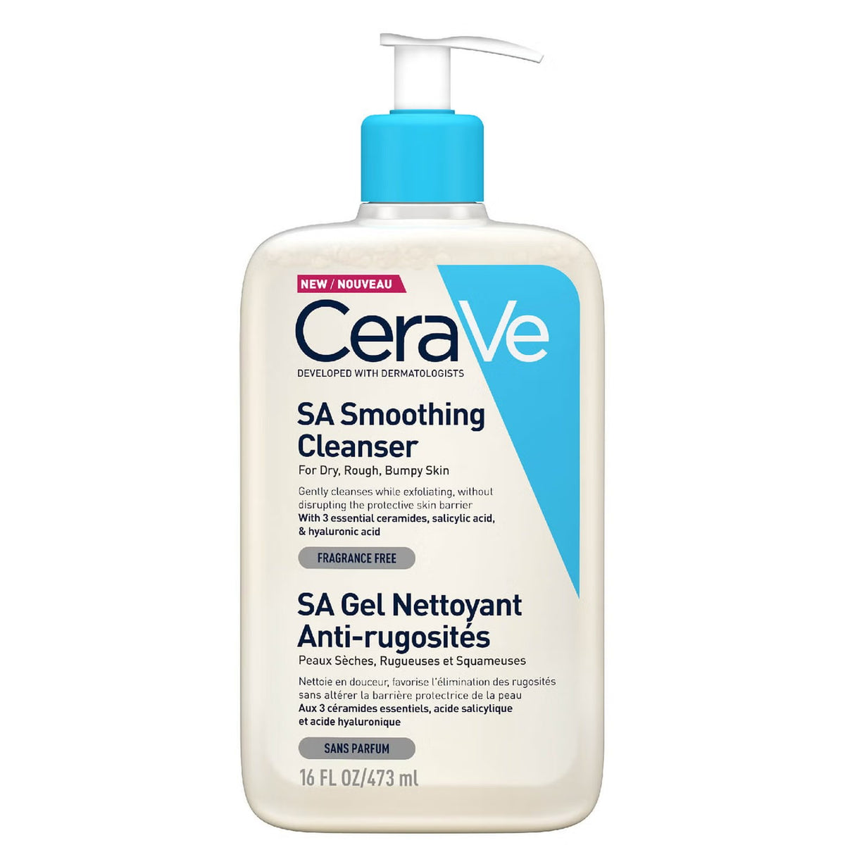 CeraVe SA Smoothing Cleanser with Salicylic Acid for Dry, Rough & Bumpy Skin 473ml