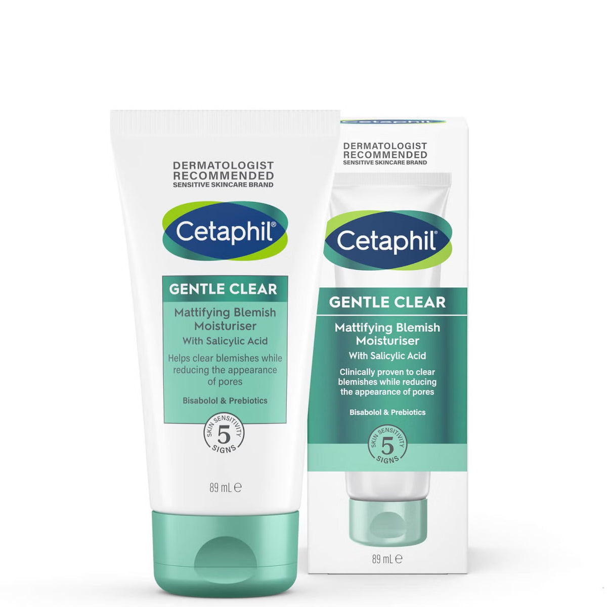 Cetaphil Gentle Clear Mattifying Blemish Face Cream with Salicylic Acid for Sensitive Skin 89 ml