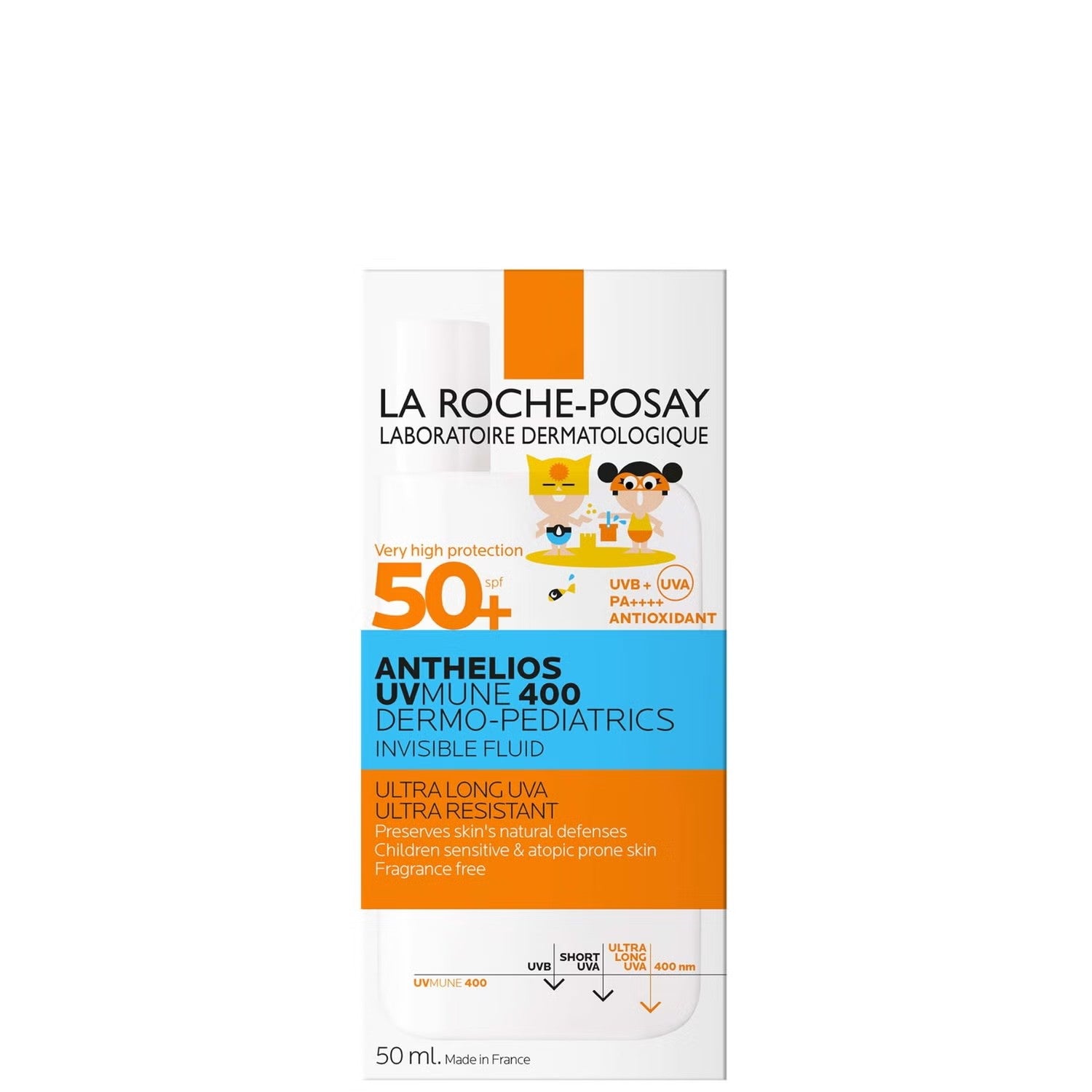 La Roche-Posay Anthelios UVMune 400 Dermo-Pediatrics Kids Ultra Light Invinsible Fluid SPF 50+ 50ml