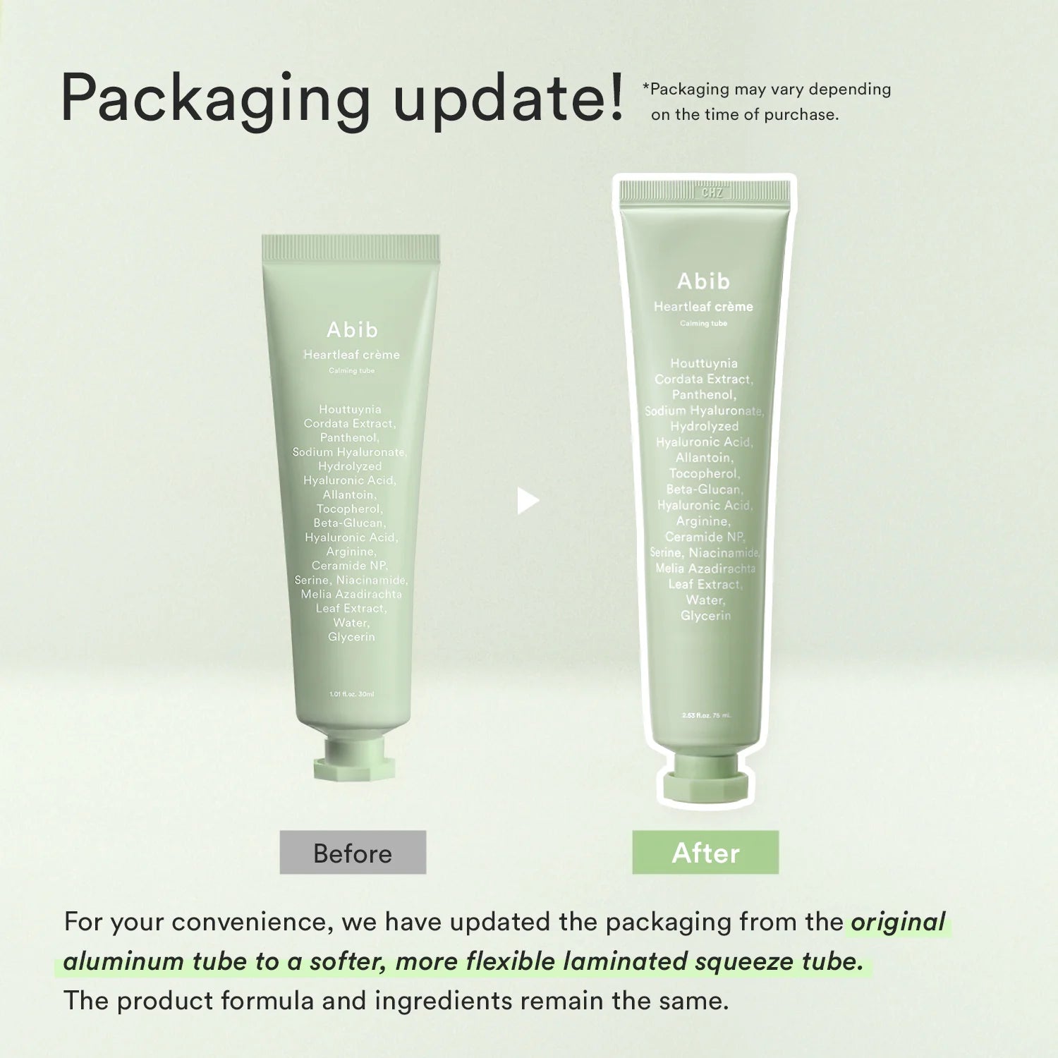 Heartleaf Creme Calming Tube - 75ml