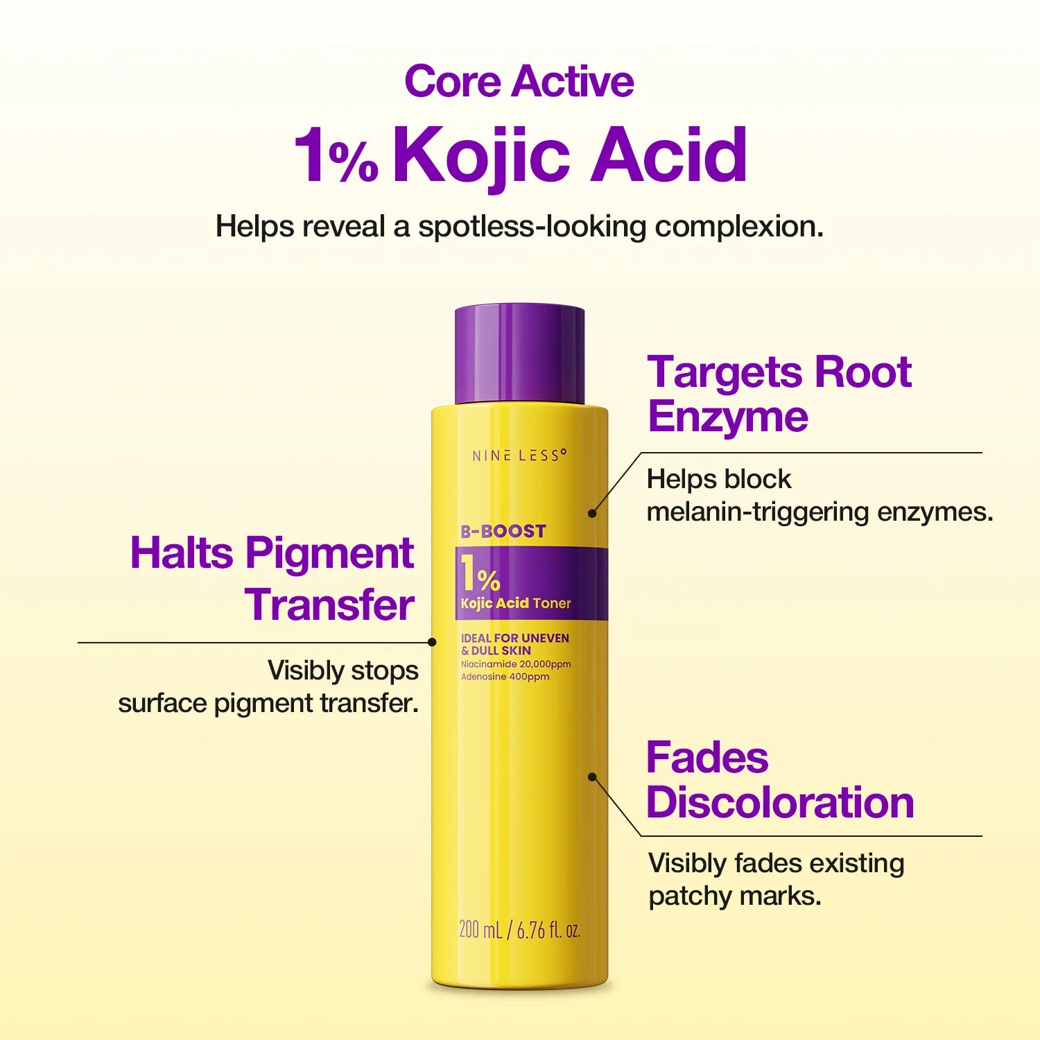 B-BOOST 1% Kojic Acid Toner - 200ml