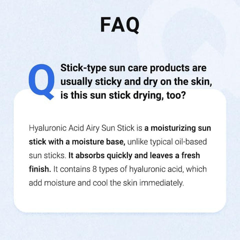 Hyaluronic Acid Airy Sun Stick SPF 50+ - 22g