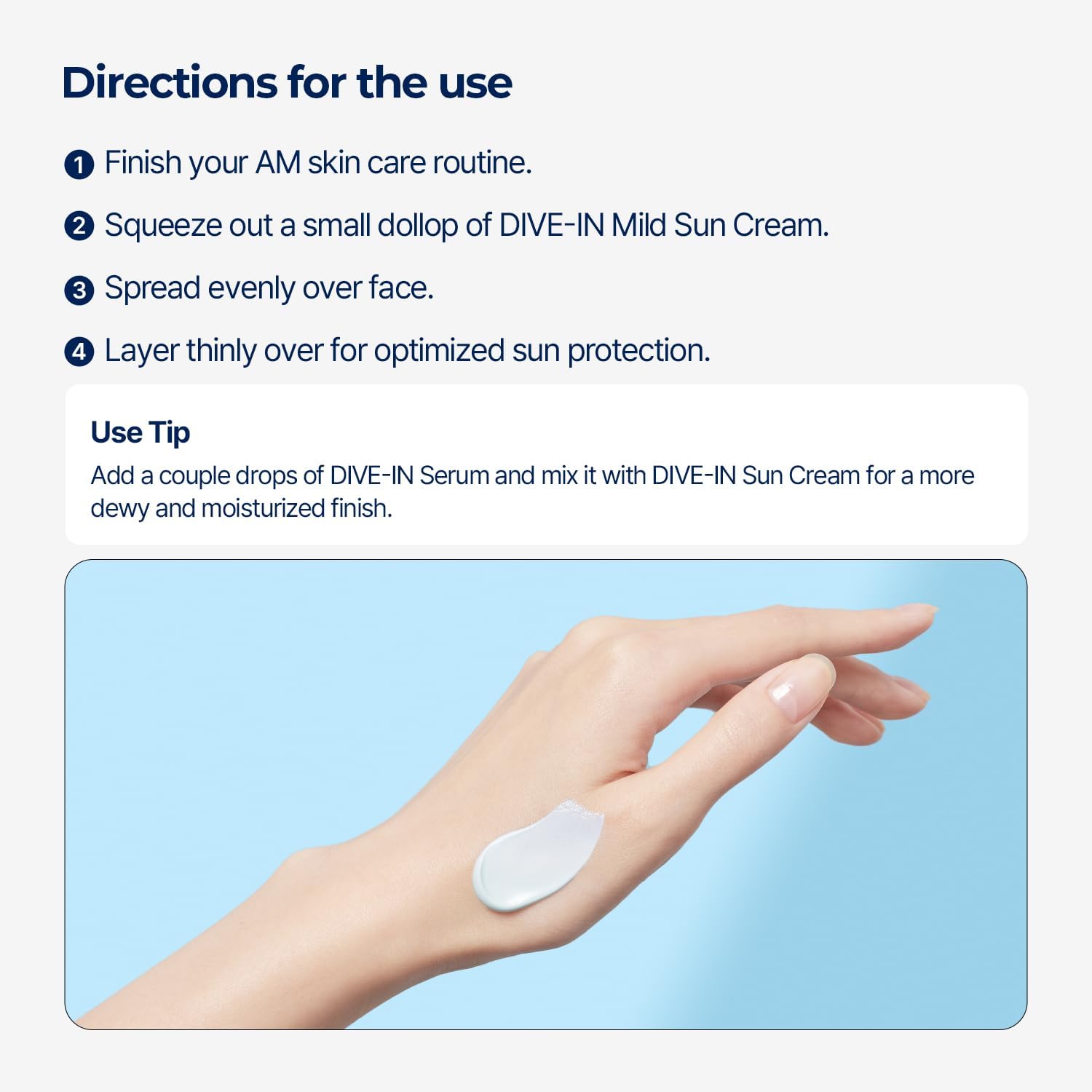 DIVE-IN Mild Sun Cream SPF50+ PA++++ - 60ml