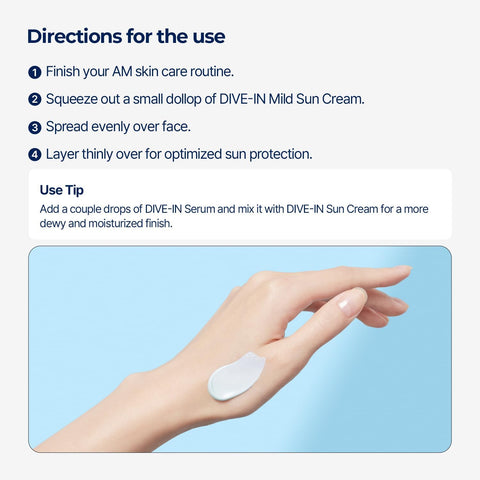 DIVE-IN Mild Sun Cream SPF50+ PA++++ - 60ml