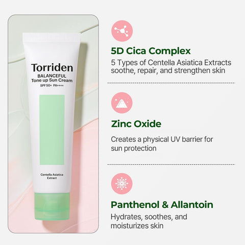 BALANCEFUL Cica Tone-Up Sun Cream SPF50+ - 60ml
