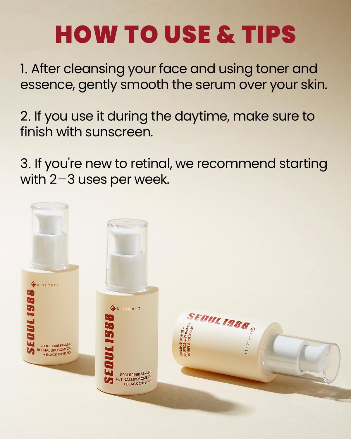 SEOUL 1988 Serum: Retinal Liposome 2% + Black Ginseng - 30ml