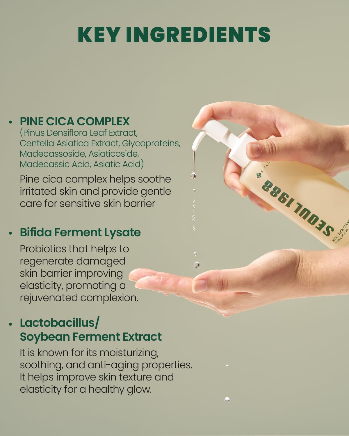 SEOUL 1988 Cleansing Oil: Pine Cica 1% + Probiotics