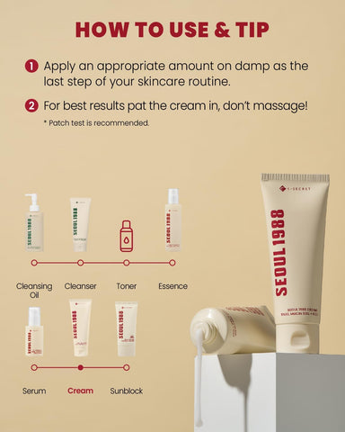 SEOUL 1988 Cream: Snail Mucin 93% + Rice - 100ml
