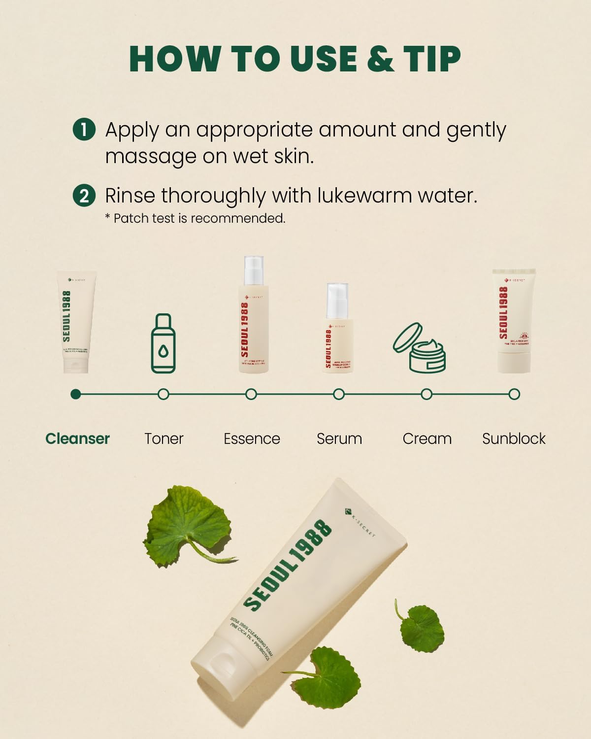 SEOUL 1998 Cleansing Foam: Pine Cica 1%+ Probiotics - 150ml