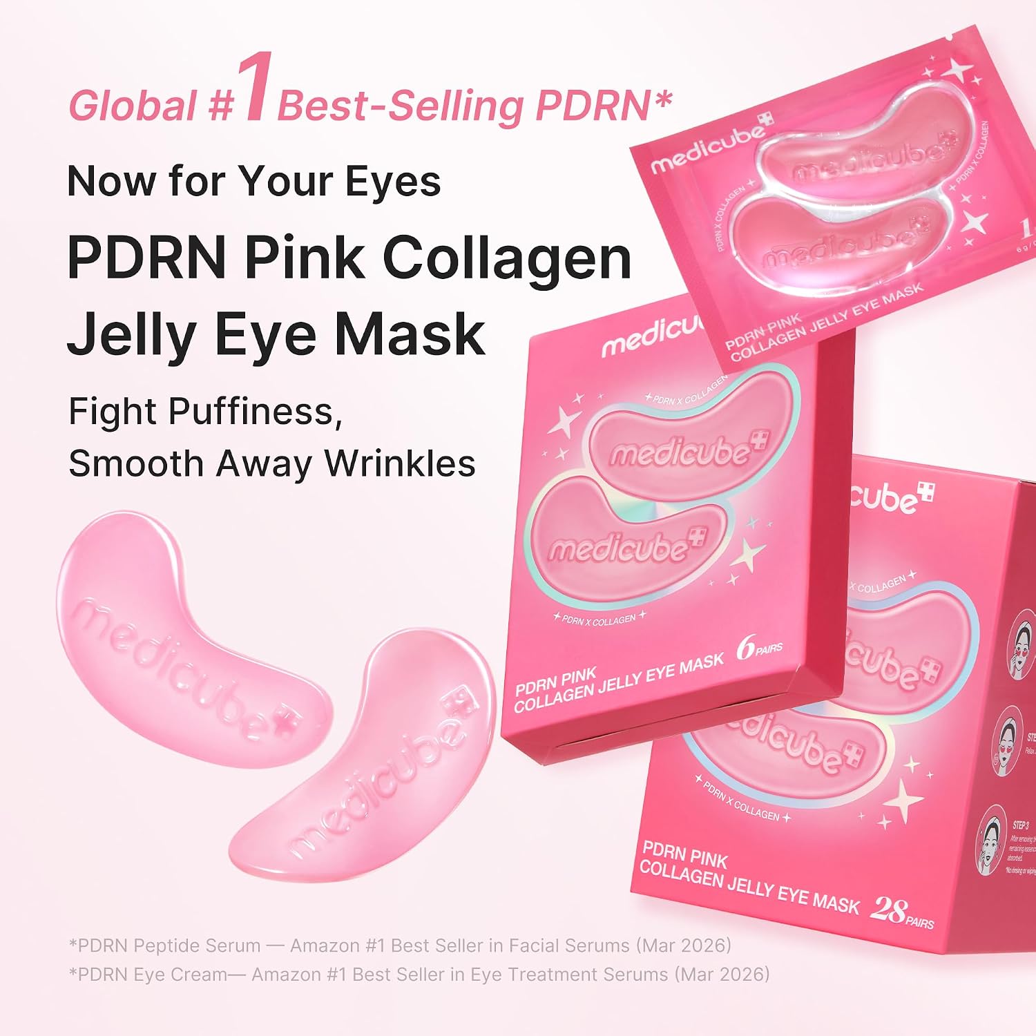 PDRN Pink Collagen Jelly Eye Mask - 6 Pairs