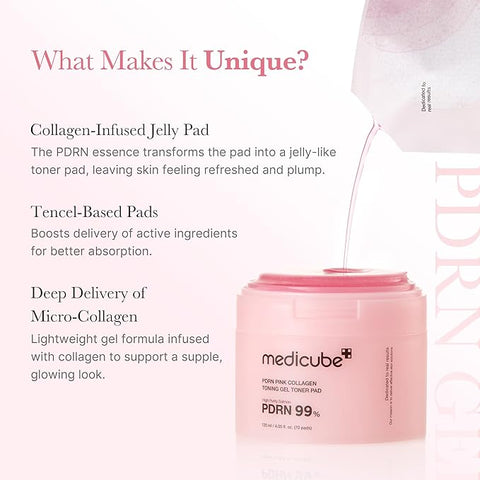PDRN Pink Collagen Toning Gel Toner Pad - 70 Pads