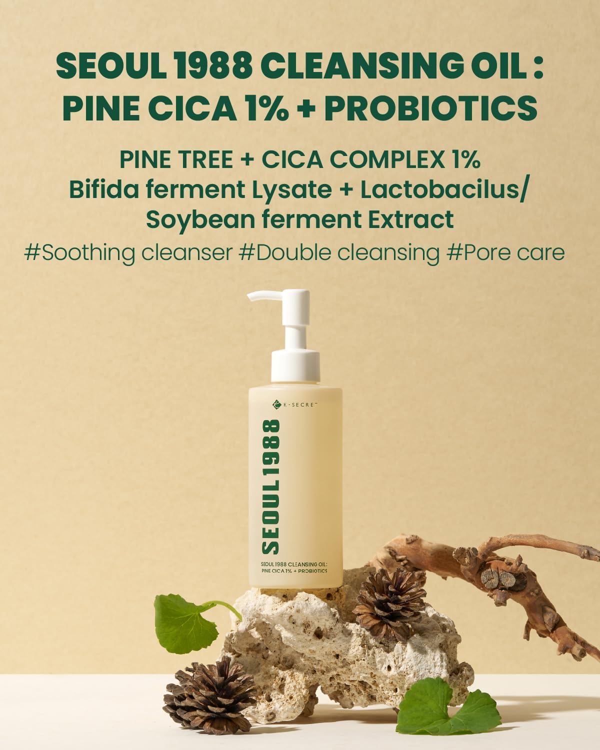 SEOUL 1988 Cleansing Oil: Pine Cica 1% + Probiotics