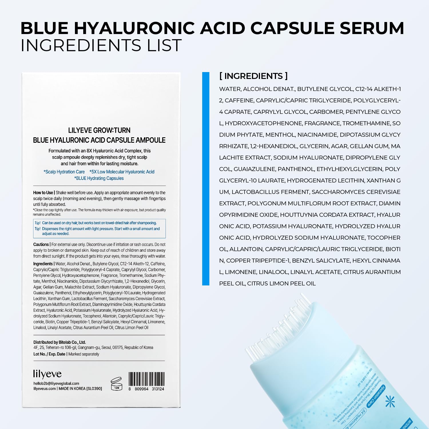 Blue Hyaluronic Acid Capsule Ampoule - 100ml