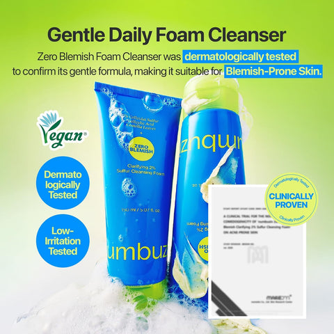 Zero Blemish Clarifying 2% Sulfur Cleansing Foam - 150ml