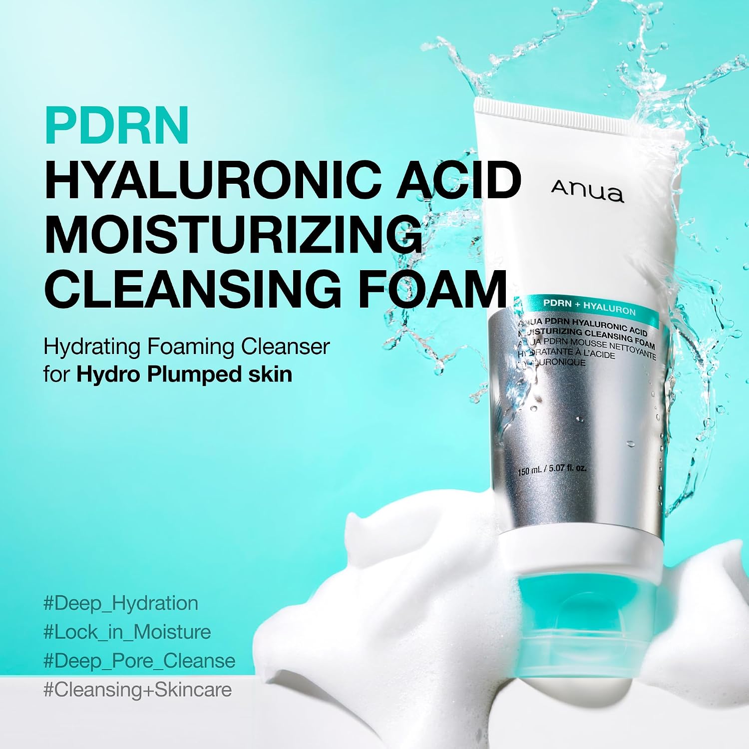 PDRN Hyaluronic Acid Moisturizing Cleansing Foam - 150ml