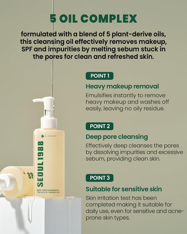 SEOUL 1988 Cleansing Oil: Pine Cica 1% + Probiotics