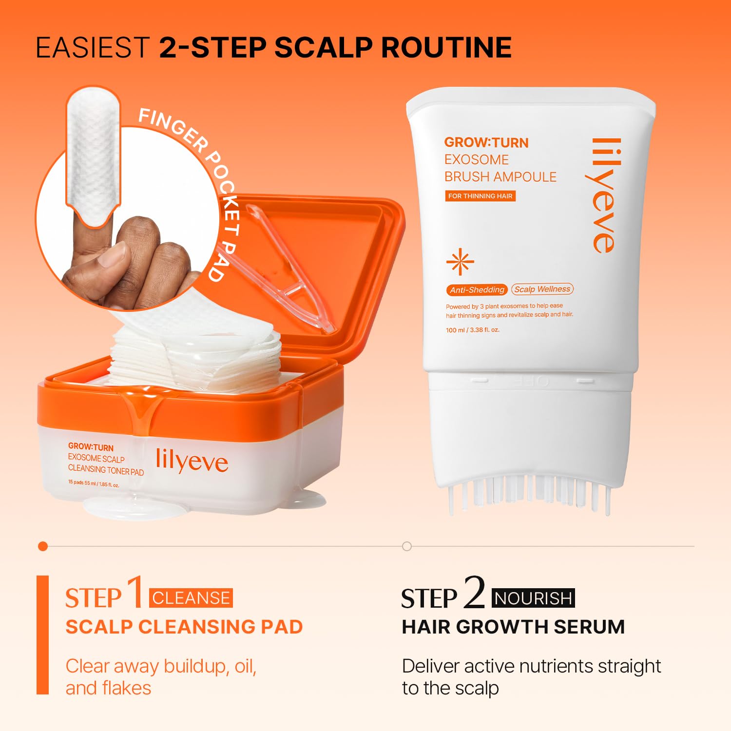 Exosome Scalp Cleansing Toner Pad - 15 Pads / 55ml