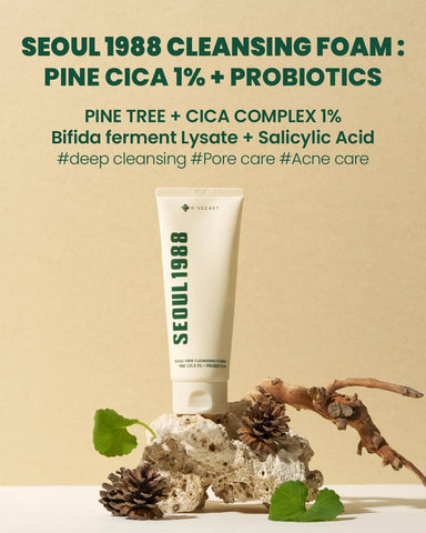 SEOUL 1998 Cleansing Foam: Pine Cica 1%+ Probiotics - 150ml