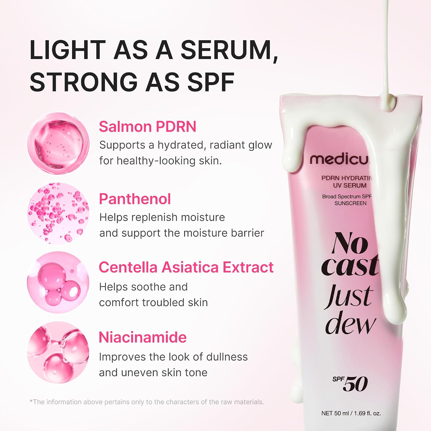 No Cast Just Dew PDRN Hydrating UV Serum SPF50 - 50ml