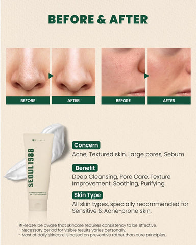 SEOUL 1998 Cleansing Foam: Pine Cica 1%+ Probiotics - 150ml