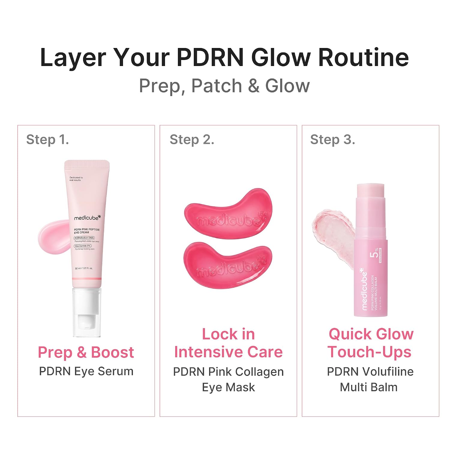 PDRN Pink Collagen Jelly Eye Mask - 6 Pairs
