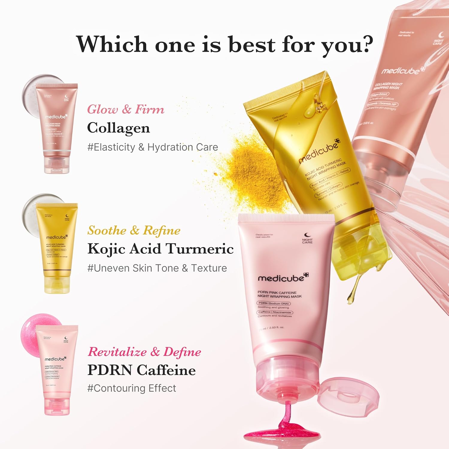 PDRN Pink Caffeine Night Wrapping Mask - 75ml