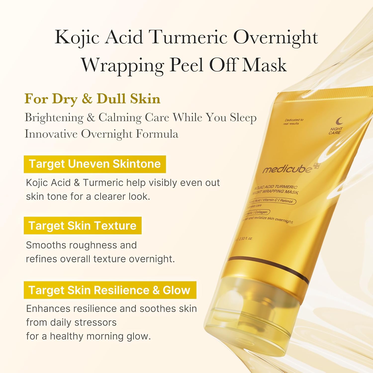 Kojic Acid Turmeric Night Wrapping Mask - 75ml