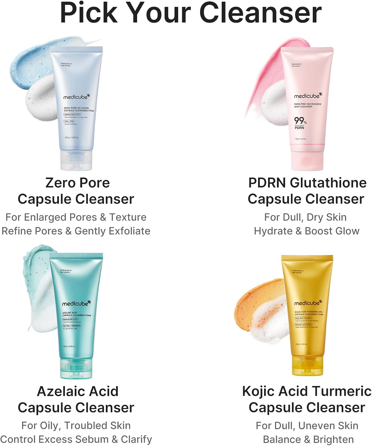 PDRN Pink Glutathione Capsule Cleansing Foam - 120g