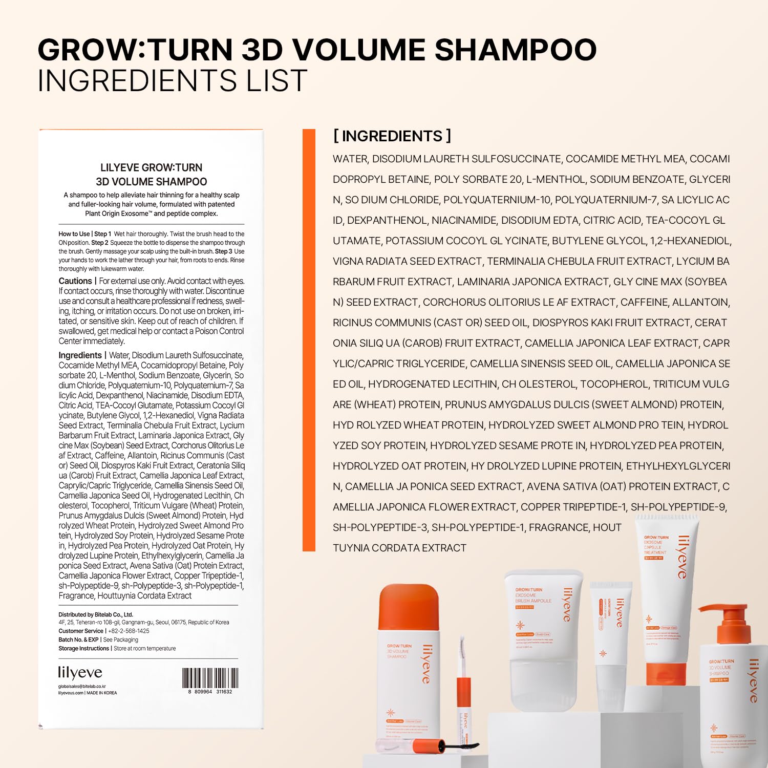 3D Volume Brush Shampoo - 200ml