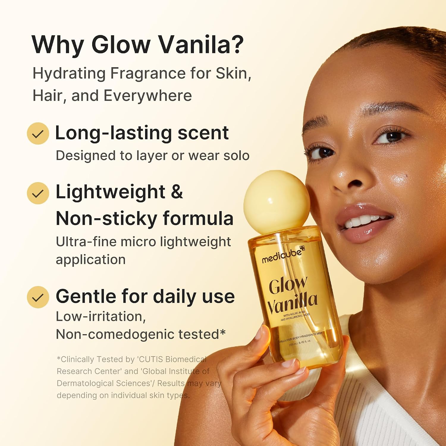 Glow Vanilla Hair & Body Fragrance Mist - 100ml