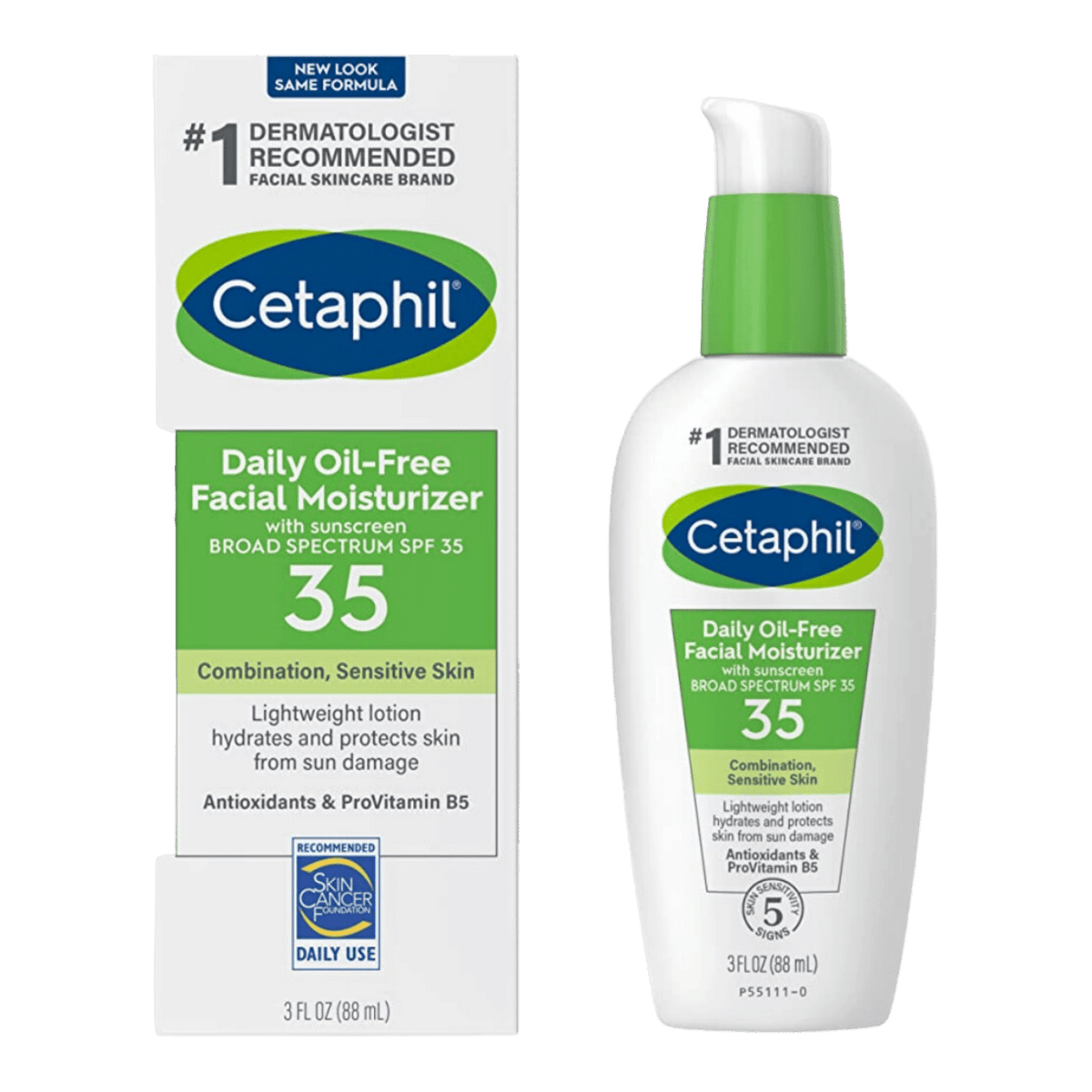 Cetaphil Daily Oil-Free Facial Moisturizer with Sunscreen SPF 35 (88 ml)