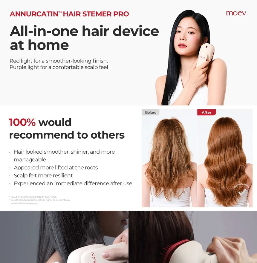 Hair Steamer Pro - Steam Hair Brush & Scalp Massager