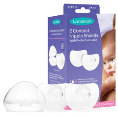 Lansinoh Contact Nipple Shields With Protective Case, 24mm