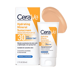 CeraVe Hydrating Mineral Sunscreen SPF 30 Face Sheer Tint (50ml)