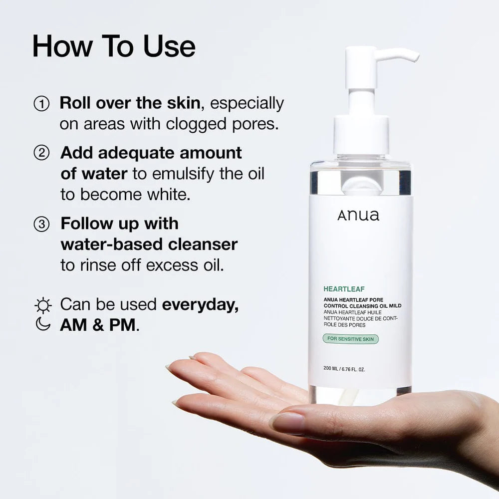 Heartleaf Pore Cleansing Oil Mild - 200ml
