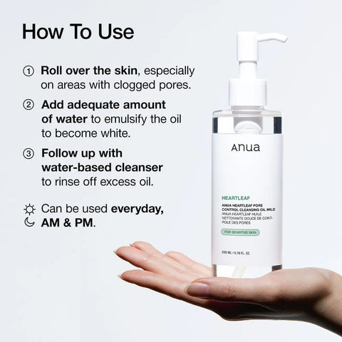 Heartleaf Pore Cleansing Oil Mild - 200ml