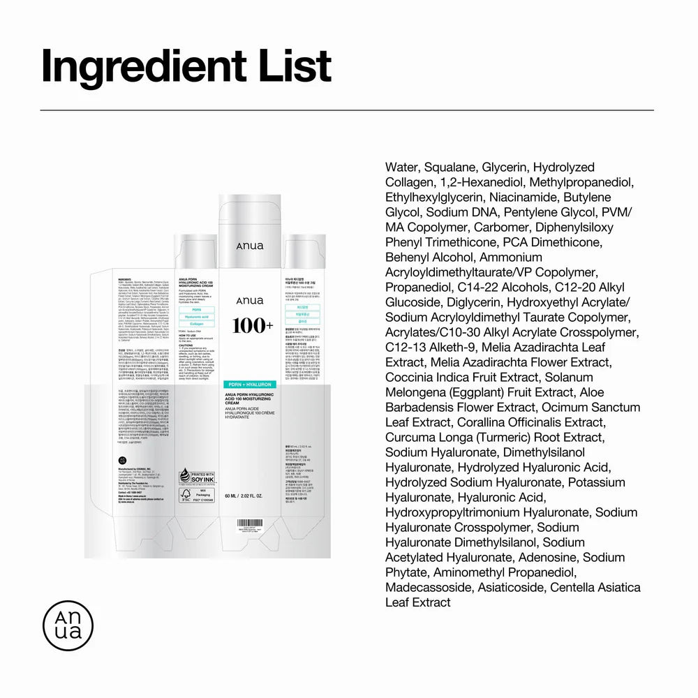 PDRN Hyaluronic Acid 100 Moisturizing Cream - 60ml