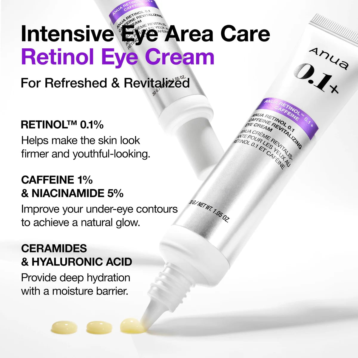 Retinol 0.1 Caffeine Revitalizing Eye Cream - 30ml