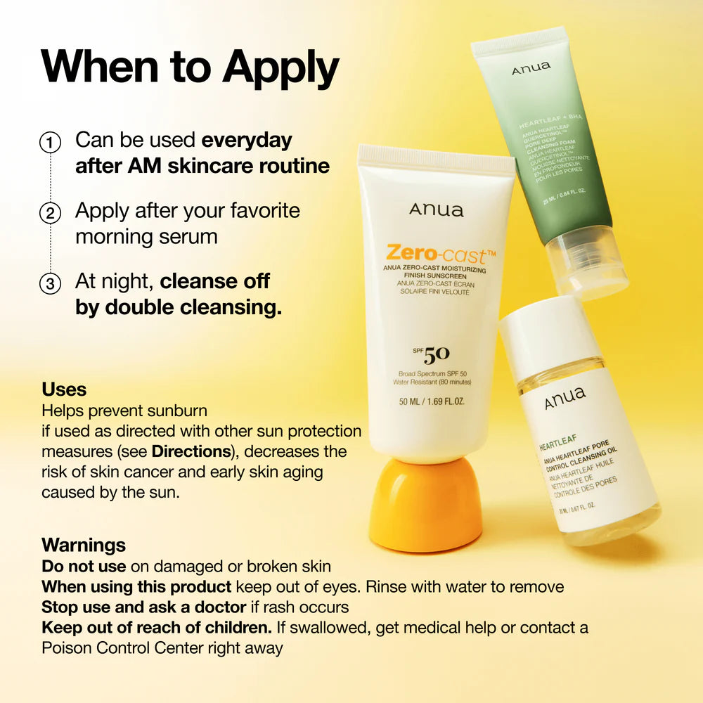 Zero-cast Moisturizing Finish Sunscreen - 50ml