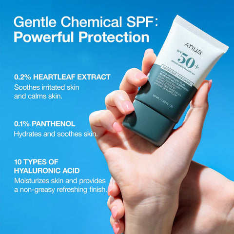 Heartleaf Silky Moisture Mild Sunscreen - 50ml