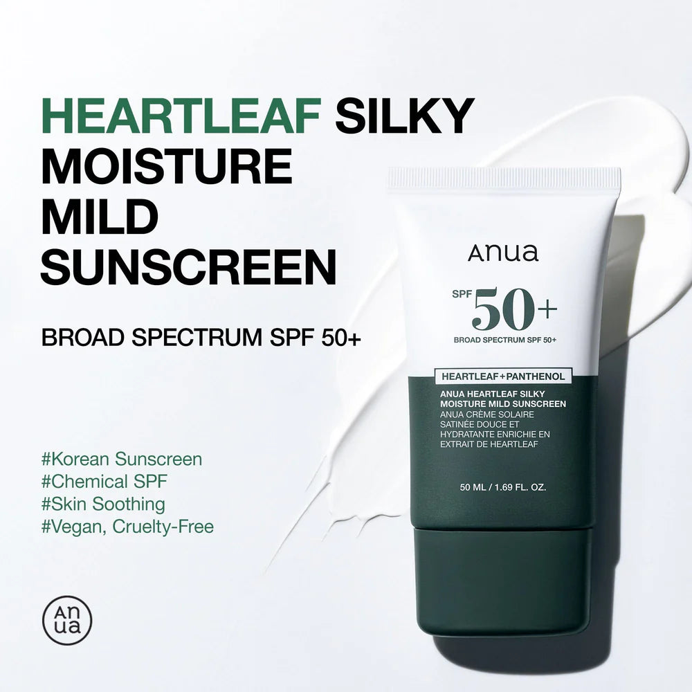 Heartleaf Silky Moisture Mild Sunscreen - 50ml