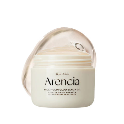 Arencia Rice Mucin Glow Serum 30 packaging on a white background