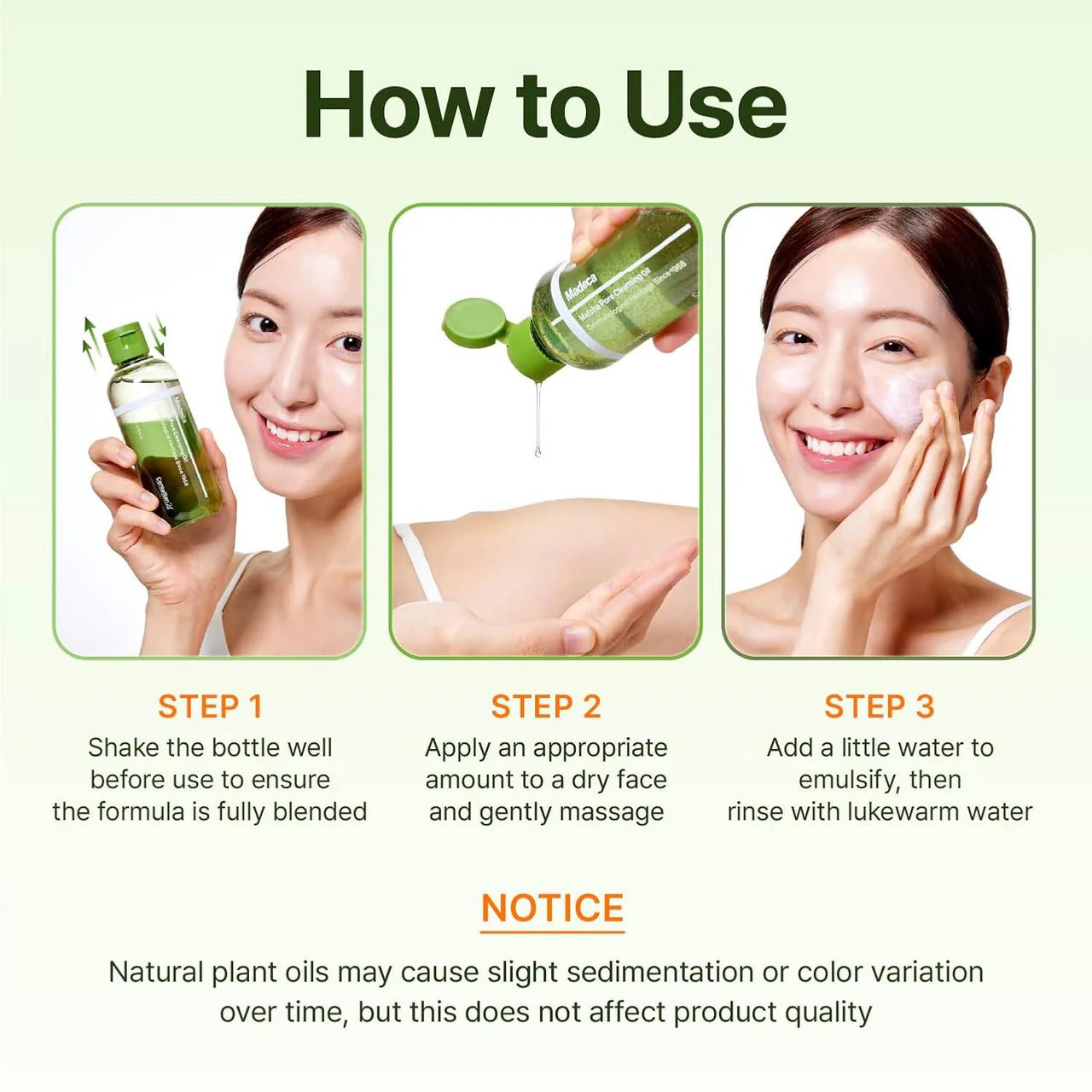 Madeca Matcha Pore Cleansing Oil - 200ml